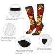 thumbnail image 5 of Fotbe Red Plaid Sunflower print Women's Men's Novelty Crew Socks Cotton Socks Knee High Socks for Walking,Running,Nurses,Pregnancy, 5 of 8