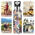 thumbnail image 7 of Yayeee 20oz Insulated Water Bottle Double Wall Stainless Steel with Flip Straw Lid, Colorful Flowers, 7 of 7