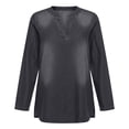 thumbnail image 7 of Womens Denim Shirt Long Sleeve Button Down Shirt Casual Jean Shirt Jacket Vintage Denim Blouses Tops with Pockets Dark Gray XXL, 7 of 7