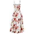 thumbnail image 3 of IDOPIP Women Floral Midi Corset Dress Boho Flowy Slit Lace Up Dresses Going Out A Line Casual Sundress, 3 of 8