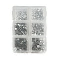 thumbnail image 1 of Vogacara 1 bolsa de cristal llamativo fácil de pegar diamantes de imitación para uñas artesanía DIY diferentes estilos dulce regalo para teléfono Juegos de manicura 320 Blanco Vogacara CE012309-13, 1 of 6