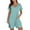 Light Blue, variant on ABATAB Women's Summer Short Sleeve Overall V NECK Loose Fit Jumpsuit Wide Leg Beach Romper Beach Vacation Outfits with Pockets