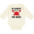 thumbnail image 3 of Inktastic My Grandpop Loves Me Crab Boys or Girls Long Sleeve Baby Bodysuit, 3 of 5