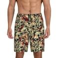 thumbnail image 2 of Daiia Skulls1 Mens Woven Stretch Pajama Short,Short Pajama Pants-4X-Large, 2 of 9