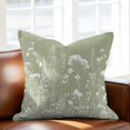 thumbnail image 2 of Throw Pillow Covers, Sage Green Spring Floral 16x16 Pillow Covers for Couch/Sofa/Bed, Elegant Pastoral Flowers Decorative Square Linen Cushion Pillowcase for Home Decor, 2 of 9