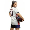 thumbnail image 4 of U.S. Soccer USWNT Women National Team Gameday Polyshirt - Smith 11 [Navy, Small], 4 of 5