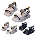 thumbnail image 4 of Otqutp Cute Toddler Girls Shoes 4 to 11 Years Children Open Toe Sandals Summer Solid Beach Shoes Girls Hollow Out Simple Sandals, 4 of 4