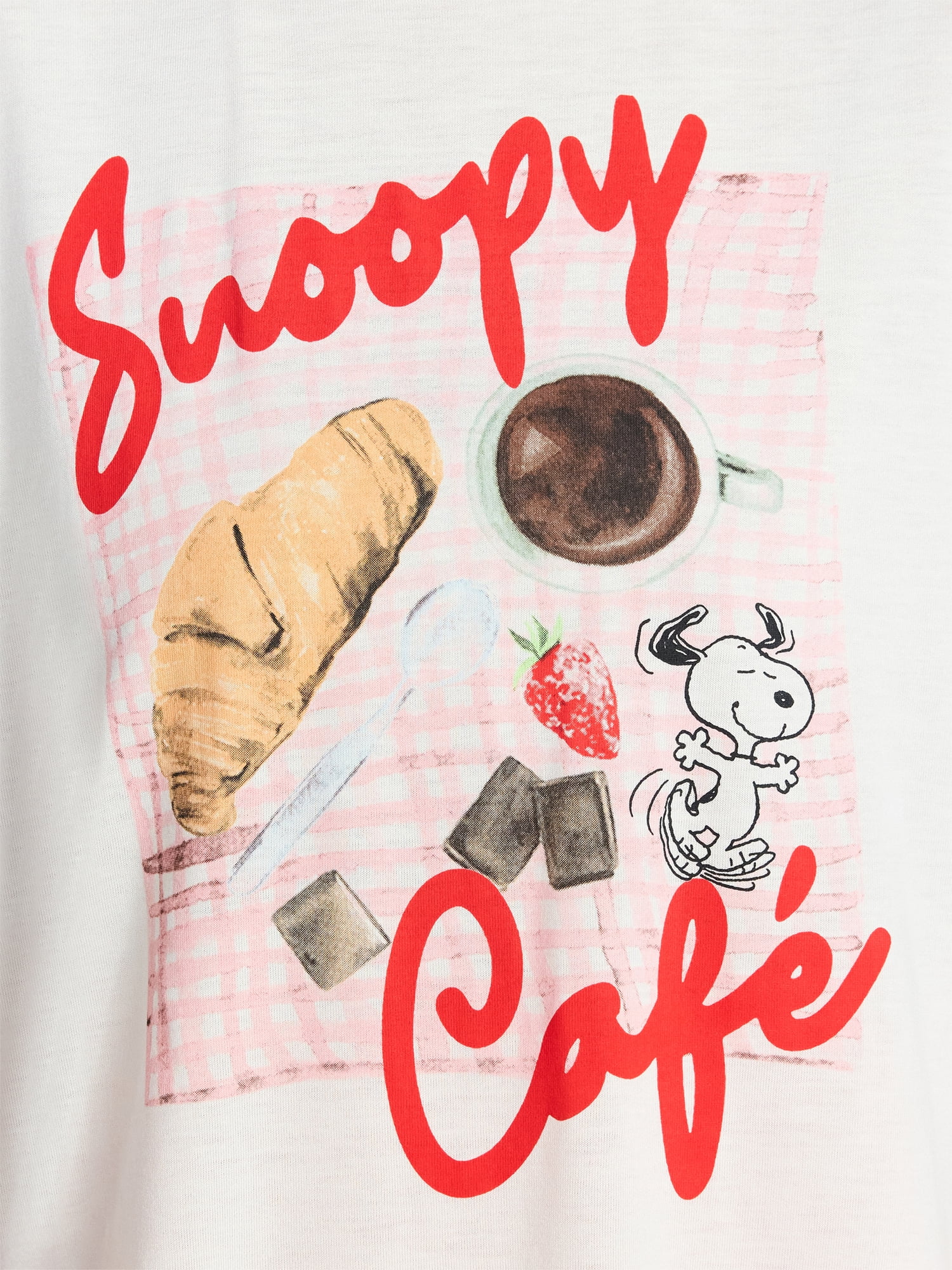 Snoopy Women's and Women's Plus Peanuts Sleep Tee and Shorts Pajama Set from Grayson Social, 2-Piece, Sizes XS-3X