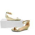 thumbnail image 4 of DREAM PAIRS Women's Ankle Strap Low Wedge Sandals Party Bridal Wedding Dress Shoes, 4 of 6