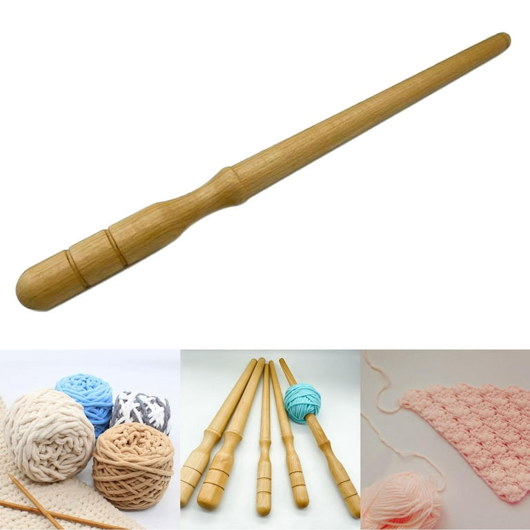 Wooden Center Pull Ball Wooden Yarn Winder Ball Winder 30cm Knitting Accessory, Size: 30 cm, Brown
