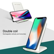 Phone Stand Fast Wireless Charger, Certified,15W Max Wireless Charging Stand, Android And IOS Super Stable Thick Case Friendly Com-patible with All Smartphones