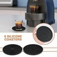thumbnail image 4 of Posavasos de Goma Silicona Redondos Negros (Juego 6) Antideslizantes Perfectos para Hogares y Bares, 4 of 5