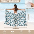 thumbnail image 7 of Yuyamidu Blue Flower Sarong Swimsuit Coverup for Women Chiffon Wraps Beach Cover Up Breathable Beach Coverups Skirt Semi-Sheer Swimwear Bikini Wrap, 7 of 7