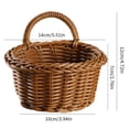 thumbnail image 2 of Hanging Woven Storage Basket, Artificial Wicker Storage Basket Portable Flower Plants Fruit Basket, Wall Mounted Storage Basket for Home Garden Farmhouse, 2 of 5