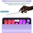 thumbnail image 2 of Funda iMieet para iPad mini 7/6 2024/2021 con soporte para lápices, color morado, 2 of 7