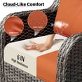 thumbnail image 4 of MeetLeisure 8 Piece Wicker Patio Furniture Set, Outdoor Swivel Rocker Chairs, Patio Sofa 3-Seat, High Back, Deep Seating, Wide Armrest, Thick Cushions for Deck Porch, Orange, 4 of 10