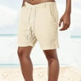 thumbnail image 2 of Ierhent Board Short Men Swim Trunk with Compression Liner 2 in 1 Swimwear Bathing Suit Quick Dry Board Short Khaki,L, 2 of 5