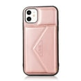 thumbnail image 6 of Wallet Case for iPhone 11, Detachable Crossbody Lanyard Strap PU Leather+Soft TPU Bumper Magnetic Clasp Back Flip Credit Card Slots Kickstand Cover for iPhone 11 - 6.1", Rosegold, 6 of 10