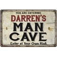 thumbnail image 1 of DARREN'S Man Cave Sign Rustic 8 x 12 Matte Finish Metal 108120035246, 1 of 1
