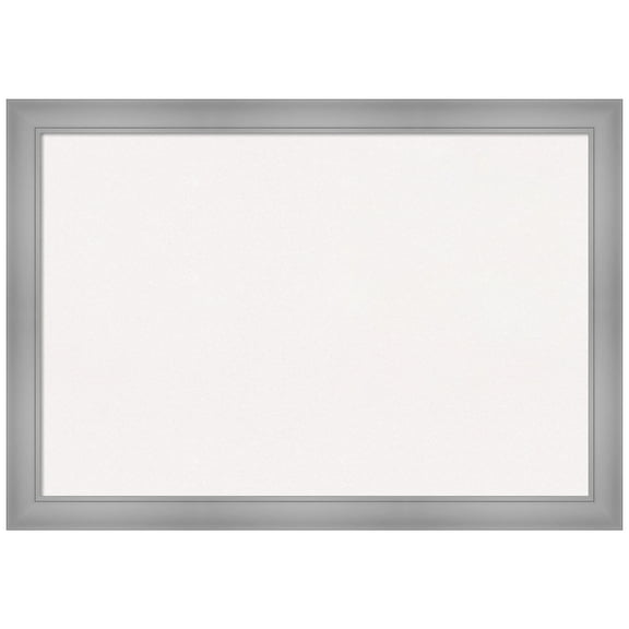 Amanti Art White Cork Board Framed Flair Polished Nickel Bulletin Board 40 in. x 28 in.