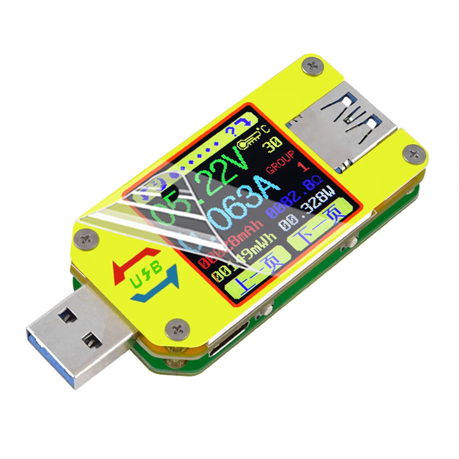 USB Power Meter 4-24V 4A LCD USB Voltages Current Display USB Tester Multimeter USB Current Meter Tester LCD Display