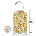 thumbnail image 2 of Rocae Classical Cute Sunflower for Leather Luggage Baggage Tags ID Label Privacy Cover ID Label with Stainless Steel Loop and Address Card, 2 of 5