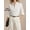 White 3, variant on Women's White Button-Down Shirt, Lapel Collar Single-Breasted Slim Fit Top