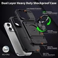 thumbnail image 4 of Compatible with iPhone Case Wallet with Card Holder [Store 2 Cards] + 360° Rotated Ring Stand Dual Layer Heavy Duty Drop Protection Wallet Phone Case for iPhone 17/17pro/17pro Max/17AiR, 4 of 5