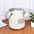 thumbnail image 2 of Flodable Laundry Basket Hamper, Dirty Clothes Hamper Storage Laundry Basket for College Dorms,Baby Elephant, 2 of 5