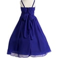 thumbnail image 2 of Big Girls' Wrapped Crystal Ruched Chiffon Gown Flowers Girls Dresses Coral 20, 2 of 2