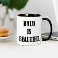 thumbnail image 3 of CafePress - Bald Is Beautiful Mug - 11 oz Ceramic Mug - Novelty Coffee Tea Cup, 3 of 4