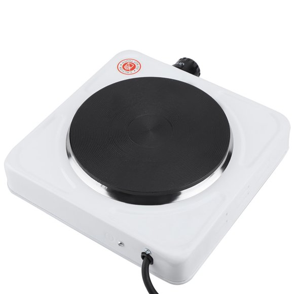 Electric Stove Safe Electric Stove Cold Rolled Steel Energy Saving Safe Electric Stove Make Tea Coffee Milk Household 1000W 110VUs Plug, White