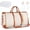 WHITE AND BROWN, variant on Luxe Travel Bag with Wheels, Convertible Garment Duffel Bag Carry on Luggage with Toiletry Bag for Trips