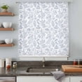 thumbnail image 4 of Light Blue Dandelion Semi Sheer Curtains Drapes for Living Room,Bedroom,French Doors Window 108 Inches Long,Spring Flowers Modern Minimalist Rod Pocket Chiffon Curtain Drapery Voile Draperies Panel, 4 of 8