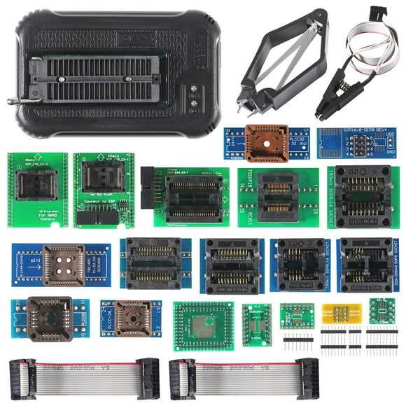 Programador Aceirmc T48 (Tl866-3G) Compatible Con Más De 34000 Ics Para Spi/Nor/Nand Flash/Emmc Bga/Tsop/Sop/Plcc (Host Programador T48 Adaptador 19)