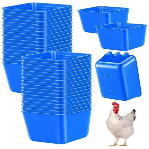 10 Pcs Chicken Cage Cups Hanging Feeding Cups Bird Food Bowls Bunny Cage Feeding Bowl for Pet Parrot Poultry Pigeon Wire Cage