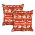 thumbnail image 3 of Coussins d'Intérieur/extérieur en Tissu Polyester Orange (Lot de 3), 3 of 4