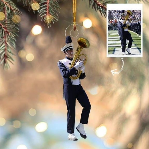 Marching Band Christmas Ornament Personalized Girl 2025 Custom Marching Band Gifts Band Director Gifts, Marching Band Gifts, Music Ornament Marching Band Teacher Gifts Music (Style 9) - 3605