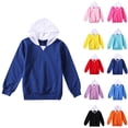 thumbnail image 3 of Odeerbi Teen Boys Girls Cotton Hoodies Fall Winter Pullover Hooded Sweatshirts Fashion Casual Long Sleeve Hooded Sports Shirt Top Casual Outerwear Teen Clothes Hot Pink, 3 of 3