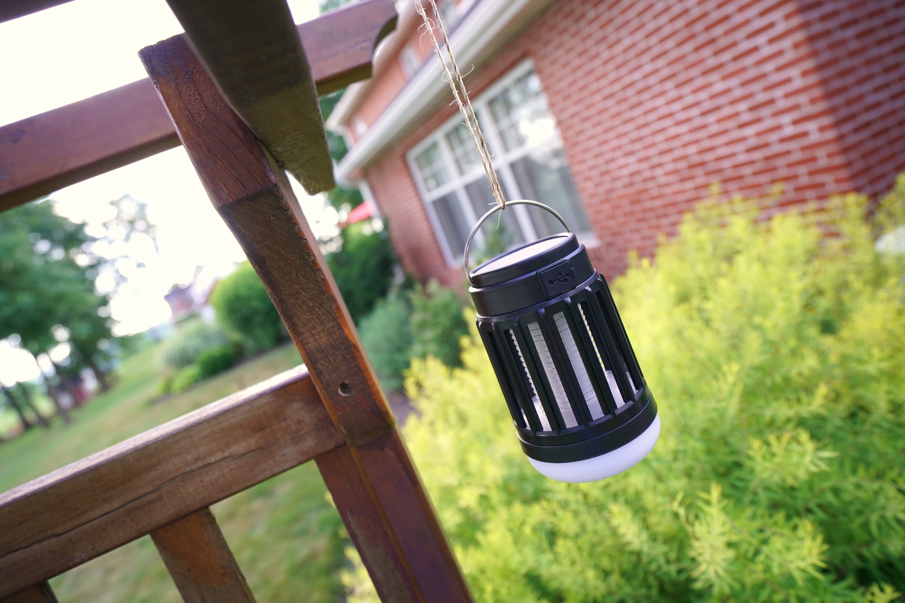 PIC Portable Solar LED Lantern Bug Zapper, Electronic Insect Killer, Black, 2 Pack