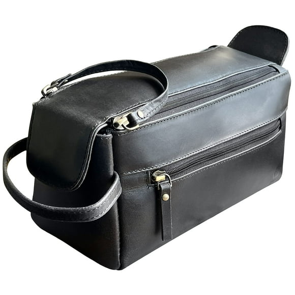 Neceser Rustic Town Leather Dopp Kit resistente al agua