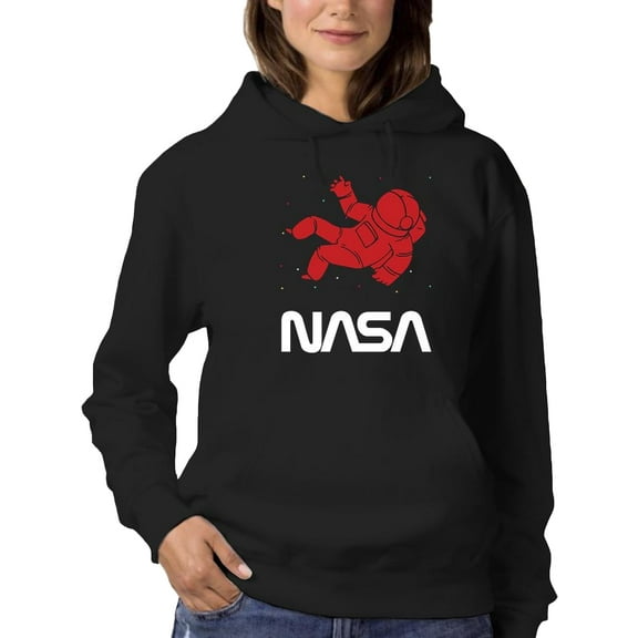 NASA Nasa Astronaut Silhouette Hoodie Women -NASA Designs, Female Large