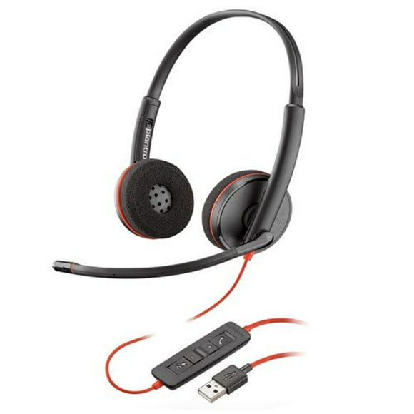 Plantronics Blackwire 3220 USB-A Over the Head Binaural Headset with Dynamic EQ