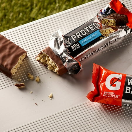 Gatorade Whey Protein Recover Bars, Cookies and Cream, 12 Count