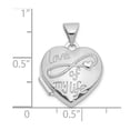 thumbnail image 2 of 14k White Gold Polished Love Of My Life 15mm Heart Locket Locket Necklace for Women - 1.1 Grams, 2 of 2
