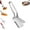 Silver, variant on Stainless Steel Grill Clamp, Anti-Scald Extended Handle Spatula Tongs, Stainless Steel Cooking Tongs, Slotted Double Spatula