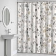 thumbnail image 5 of Gray Leaves Shower Curtain for Bathroom Decor, Watercolor Leaf Farmhouse Style Vintage Waterproof Fabric Shower Curtain, 72"x78" Set with 12 Hooks, 5 of 9