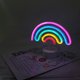 thumbnail image 5 of Decoración de pared con luces LED vibrantes para días festivos, cumpleaños, habitaciones de niños y bodas Letrero de luz de neón de arcoíris, 5 of 6