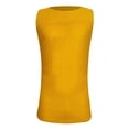 thumbnail image 5 of Sakmal Crew Neck Mens Tank Tops Yellow Yellow Breathable Camisole Solid Beach Knit Sleeveless Shirts for Men, 5 of 6