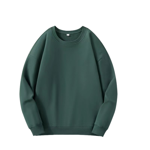 Spring and Autumn Cotton Hip-Hop Round Neck Solid Color Sweater Off-shoulder Long Sleeve Nude Shirt